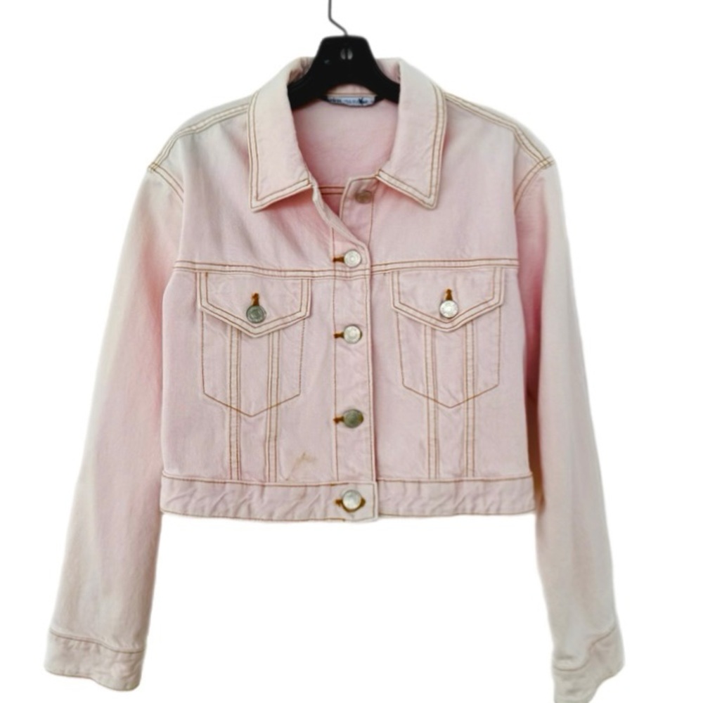 Zara Light Pink Jean Jacket